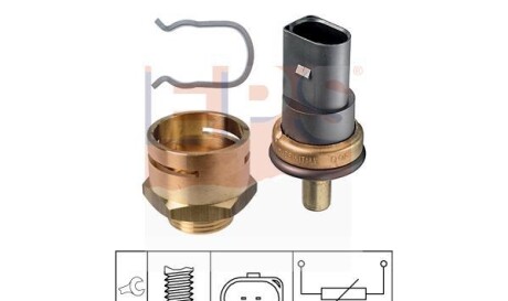 Датчик температуры охлаждающей жидкости - (6R0919501) EPS 1 830 278K (фото 1)