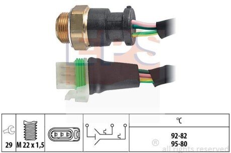 Термовиключатель вентилятора радиатора - EPS 1850618
