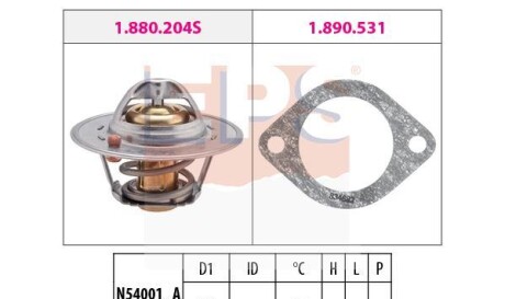 Termostat ford escort fiesta ka - (255002A100, 256102A720, 256102A760) EPS 1880204