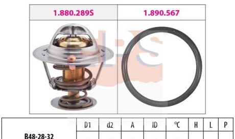 Термостат - (2120077A60, 2120077A66, 212004M53A) EPS 1.880.289 (фото 1)