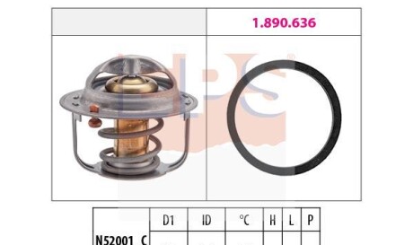 Termostat SEDICI SX4 - (71750802, 1767066D00, 1767066D00000) EPS 1880554 (фото 1)