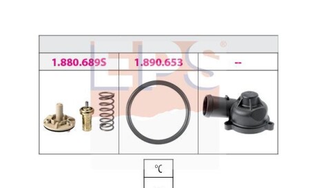 Termostat SE/SK/VW 1.4TSI FSI kompletny - EPS 1880689K