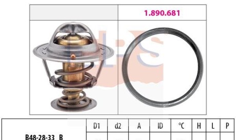 Termostat ALMERA 06- 1.6 - EPS 1880724