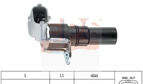 Датчик положения коленвала - (09115115, 1238223, 9115115) EPS 1 953 327