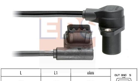 Датчик положения коленвала - (12141720852, 12141713007) EPS 1 953 485
