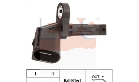 Датчик ABS передн.лев./задн.прав. AUDI A4,A6,A8,Q5 - (4E0927803, 4E0927803A, 4E0927803D) EPS 1.960.014