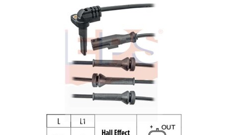 Датчик ABS перед. лів/прав. Dacia Duster 1.5 dCi/1.6 16V 04.10-/Renault Megane III 1.2-2.0 11.08- - EPS 1.960.102
