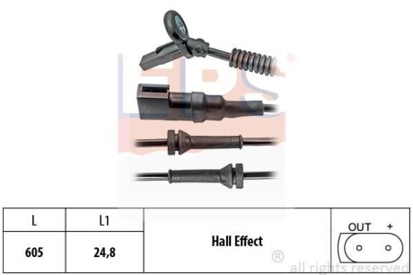 Датчик ABS (передній) Ford Connect 1.8/1.8 TDCI 02-13 - EPS 1.960.152