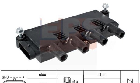 Катушка зажигания - EPS 1970423