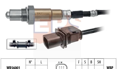 Vw лямбда-зонд passat 1.4tsi ecofuel 09- - (03C906262BH) EPS 1.998.440