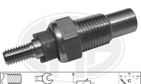 Датчик, температура охлаждающей жидкости - (1640040, 6136366, 6146864) ERA 330101
