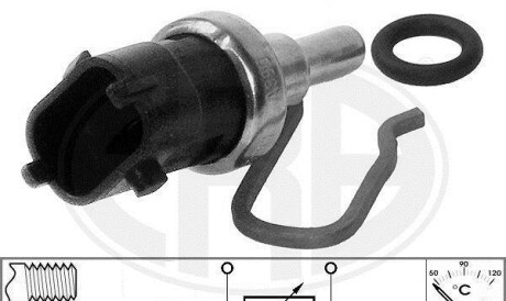Датчик, температура охлаждающей жидкости - (55206393, 1338G9, 1724202) ERA 330777