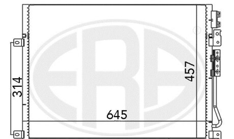 Радіатор кондиціонера - (55116928AA, K55116928AA, K55116928AB) ERA 667028