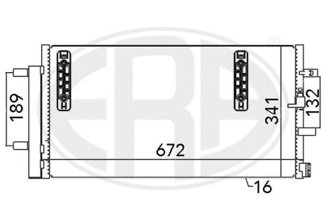 Радіатор кондиціонера - (8T0260401, 8T0260401C, 8T0260403) ERA 667048