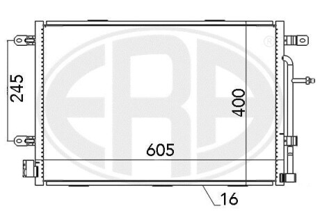 Радіатор кондиціонера - (8E0260403T, 8E0260401Q, 8E0260403E) ERA 667052