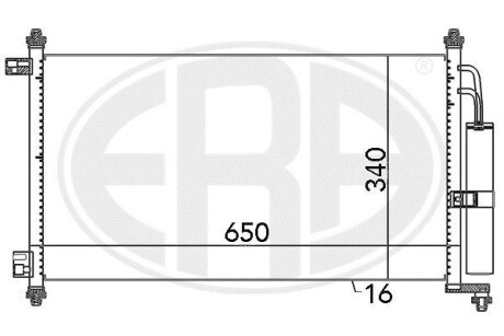 Радіатор кондиціонера - (92110BH40A, 92100ED500A128, 92100BH40A) ERA 667069