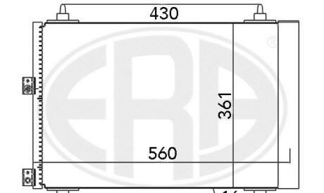 Радиатор кондиционера - (6455CN, 9645964780) ERA 667071