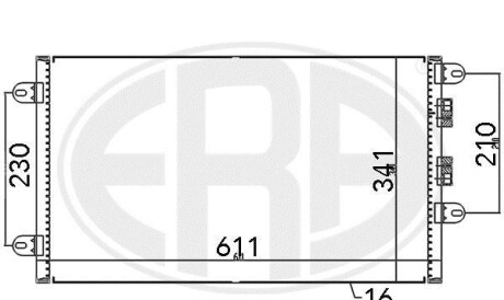Радіатор кондиціонера - (1562024, 71792994, 77363790) ERA 667099