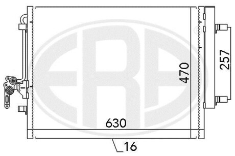 Радіатор кондиціонера - (30794562, 31274157, F5OY19712A) ERA 667116