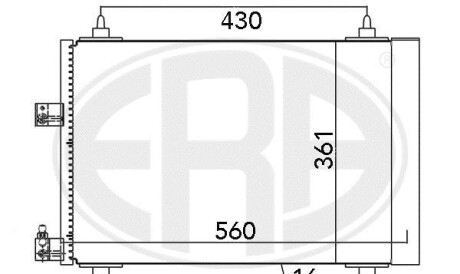 Радіатор кондиціонера - (6453FP, 6453FH) ERA 667132