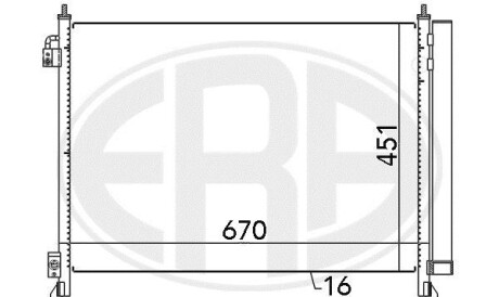 Радіатор кондиціонера - (92100JY00A, 921005115R) ERA 667147