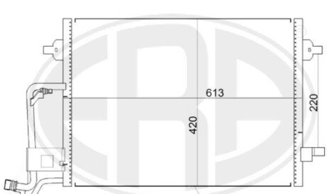 Радіатор кондиціонера - (3B0260401, 3B0260401A, 3B0260401B) ERA 667153