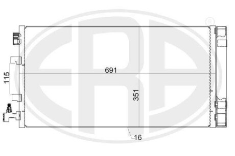 Радіатор кондиціонера - (921000005R) ERA 667155