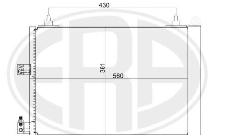 Радіатор кондиціонера - (8200742599, 8200245599) ERA 667159