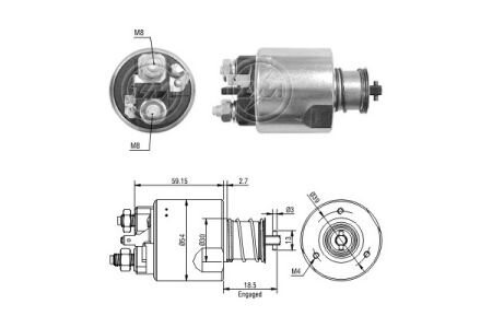 Тяговое реле, стартер - ERA ZM3491