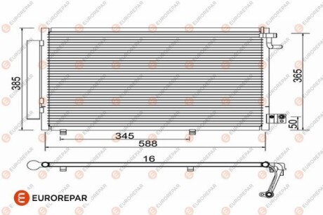 8418991000 РАДІАТОР КОНДИЦІОНЕРА - EUROREPAR 1610162880