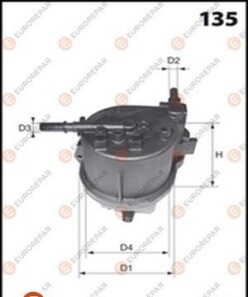 8421230090 ФІЛЬТР ПАЛИВНИЙ ДИЗ. - EUROREPAR 1611658680