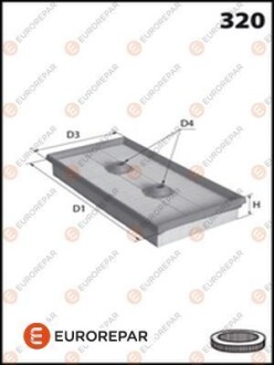 8421310000 ФІЛЬТР ПОВІТРЯНИЙ - EUROREPAR 1616268680