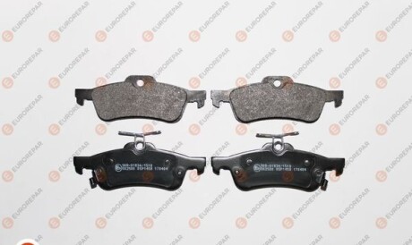 Toyota гальмівні колодки задн.yaris 05-,honda civic ix 12- - (044660D010, 43022TV0E01, 044660D010000) EUROREPAR 1617272180