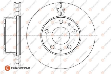 Диск тормозной передний (кратно 2) Jumper3-Boxer3 DIAM 280 EP 28 PSA - (424928, 4249K2, 51705449) EUROREPAR 1618865280