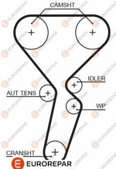 Ремінь ГРМ - EUROREPAR 1633132180