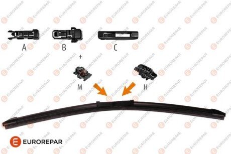 Щітка склоочисника безкаркасна 550 мм (22") - EUROREPAR 1635454880