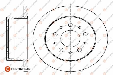 Диск тормозной задний комплект (2шт.) Jumper3-Boxer3 PSA - (1607880480, 422835, 424930) EUROREPAR 1642766680 (фото 1)