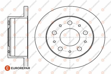 Диск тормозной задний (кратно 2) Jumper3-Boxer3 DIAM 280 EP 16 PSA - (424939, 424940, 4249A2) EUROREPAR 1642766780