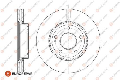 Диски гальмівні (к-т 2 шт) - (517122C000, 517122E300, 517123K050) EUROREPAR 1667860280 (фото 1)