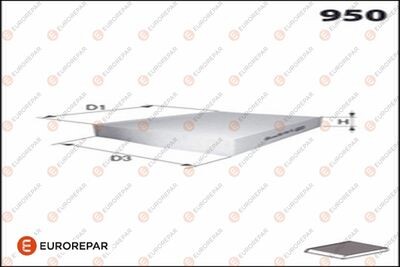 8421392500 E:ФІЛЬТР САЛОНУ ВУГІЛЬНИЙ - EUROREPAR 1682951080