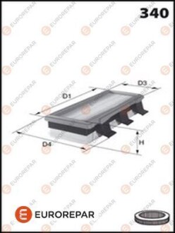 Фото товара Повітряний фільтр EUROREPAR E147026 : Купить на tto.com.ua