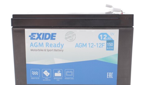 Стартерная аккумуляторная батарея - (8389125, 9457224, 9828201580) EXIDE AGM12-12F (фото 1)