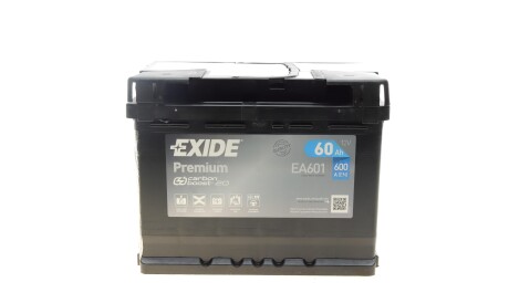 Акумуляторна батарея 60Ah/600A (242x175x190/+L/B13) Premium - EXIDE EA601