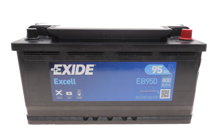 Стартерна батарея (акумулятор) - (000915105DK) EXIDE EB950