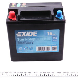 Акумуляторна батарея 15Ah/200A (150x90x145/+L) (Start-Stop/допоміжна) - EXIDE EK151