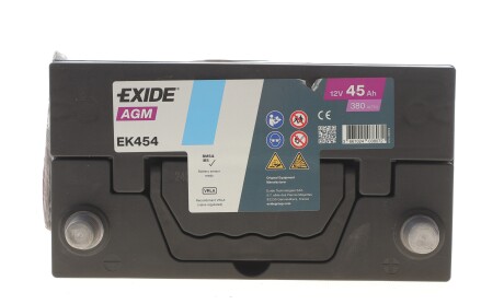Фото 2 - Автомобильный аккумулятор EXIDE EK454