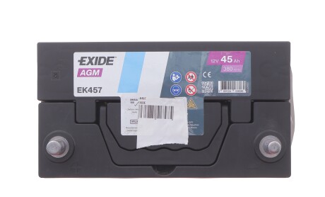 Фото 2 - Автомобильный аккумулятор EXIDE EK457