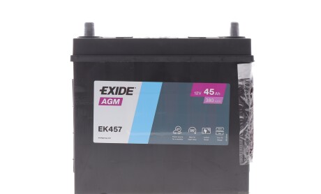 Акумуляторная батарея 45Ah/380A (227x127x227/+L/B00) (Start-Stop AGM) - EXIDE EK457