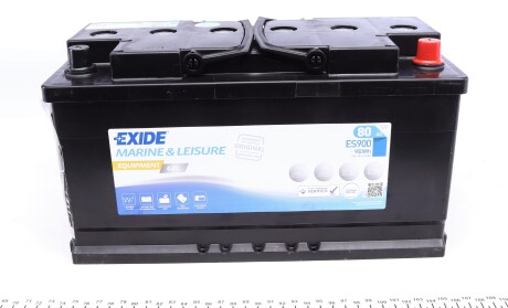 Акумулятор 80Аh(900wh)-12v EQUIPMENT GEL (353х175х190),R,EN540 гелевий - EXIDE ES900