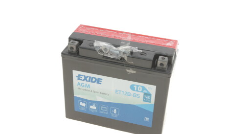 Фото 2 - Автомобільний акумулятор EXIDE ET12B-BS (ET12BBS)